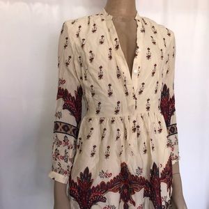 Beige/Floral Dress